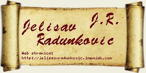 Jelisav Radunković vizit kartica